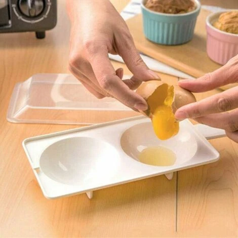 Microwave Oven Special Steam Plate Love Breakfast Steamer Eggs Plastic Heat-resistant Egg Mold - Image 2
