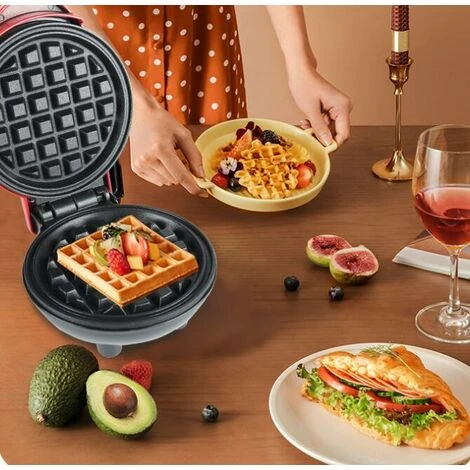 Create Perfect Mini Waffles, Paninis, And Hash Browns With Our Home Mini Waffle Maker - Perfect For Family Celebrations, Easter, And Children's Birthday Parties - Image 4