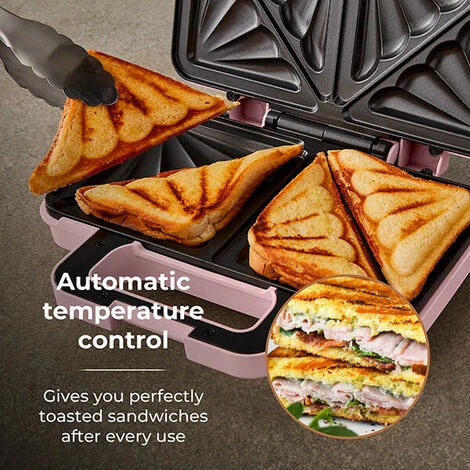 Tower Cavaletto Sandwich Maker Pink - Image 4