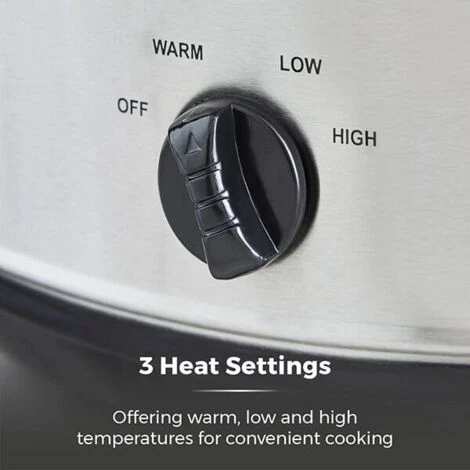 Tower 3.5 Litre Stainless Steel Slow Cooker - Image 4