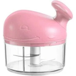 Mini Whale Shape Garlic Press Manual Hand Chopper Food Processor Kitchen Smasher Crusher Vegetable Chopper For Meat Nuts Pepper Kitchen Condiments Kitchen Gadget