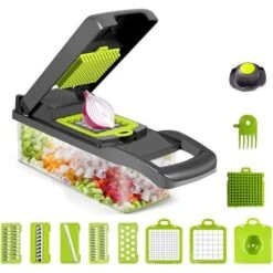 12 In 1 Kitchen Mandoline, Professional Kitchen Mandoline With 6 Replaceable Blades, Multifunctional Vegetable Cutter For Slicing, Cutting And Shredding Vegetables