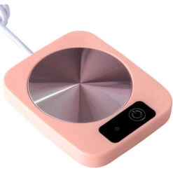 USB Portable Cup Warmer Mini Thermostatic Powder Pink Heating Mat 16cm12cm2.5cm