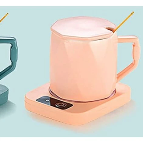 USB Portable Cup Warmer Mini Thermostatic Powder Pink Heating Mat 16cm12cm2.5cm - Image 5
