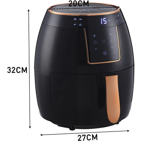 Livingandhome Black Large 5.5L Digital Touchscreen Air Fryer - Image 5