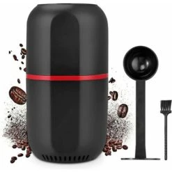 150W Electric Coffee Grinder, Bean Grinder, 120g Capacity, With Cleaning Brush, 2-in-1 Teaspoon And Tamper (Black)