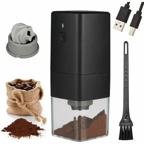Portable Electric Coffee Grinder, Coffee Grinder 1300mAh USB Rechargeable Coffee Grinder With Brush For Coffee Beans, Spices, Nuts