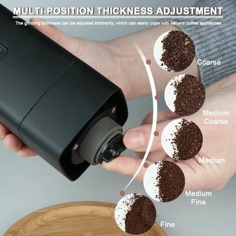 Portable Electric Coffee Grinder, Coffee Grinder 1300mAh USB Rechargeable Coffee Grinder With Brush For Coffee Beans, Spices, Nuts - Image 2