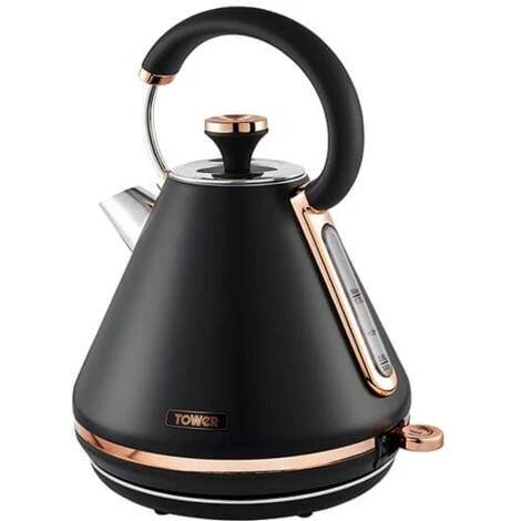 Tower Cavaletto Pyramid Kettle And 2 Slice Toaster Set Black - Image 3
