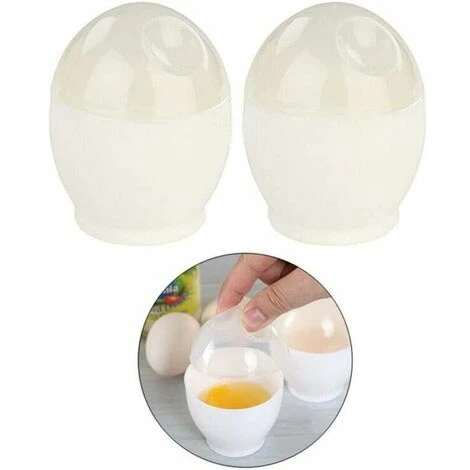 2pcs Microwave Egg Cooker Cup Poacher Egg Boiler Steamer Eggs Without The Tools Egg Shell - Image 5
