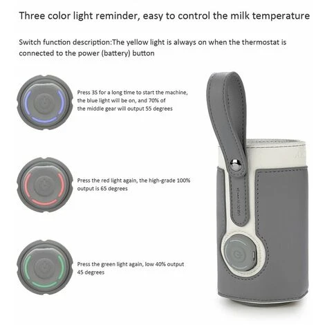 Milk Bottle Cover USB Bottle Warmer Bag - Easy To Use Milk Bottle Warmer, Lightweight Portable Baby Bottle Warmer - Image 5