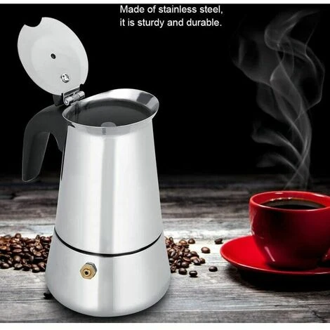 Moka Espresso Pouring Machine Home Office (100ml) - Portable Moka Pot Coffee Maker - Image 4