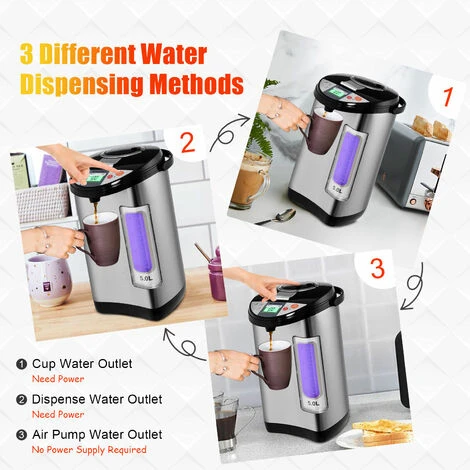 5L Adjustable Instant Hot Water Dispenser Electric Hot Pot Kettle W/Auto-Cut Off - Image 3