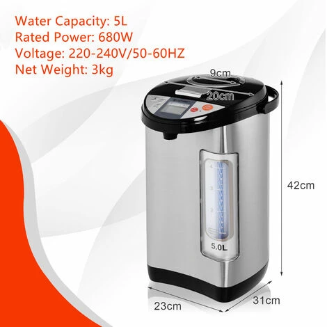 5L Adjustable Instant Hot Water Dispenser Electric Hot Pot Kettle W/Auto-Cut Off - Image 5