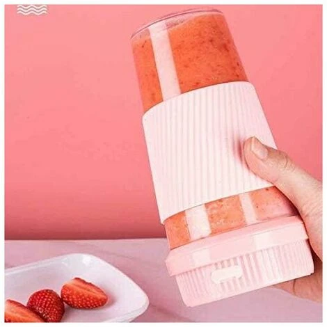 Multifunctional Portable Electric Juicer USB Smoothie Blender Blender Food Processor Electric Juicer Pink - Image 3