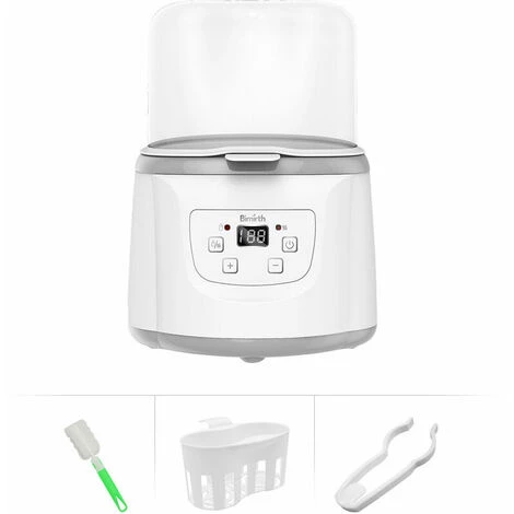 In 1 Baby Bottle Warmer Baby Bottle Steam Sterilizer Fast Baby Food Warmer 2 Bottle Capacity Adjustable Temperature With LED Display For Baby Bottles, EU 400W