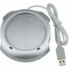 Silver Beverage Cup 4 Port USB Hub Tea Coffee Mug Warmer 50°C Maximum Liquid Temperature PC Electric Heater Cushion Heater