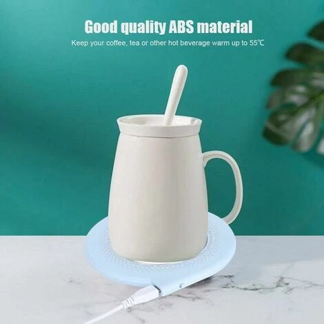 Mug Warmer, Versatile Heating Pad, Home Office Coffee Cup Warmer, USB Coaster Cup Warmer Plate(Blue) - Image 2