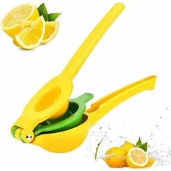 LITZEE Citrus Juicer Lemon Squeezer - Manual Lemon Squeezer Manual Citrus Squeezer/Lime Squeezer 3-in-1, Unique Double Bowl Design, Anti-Corrosion, Suitable For Lemons, Limes, Oranges And Citrus