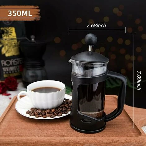 2 Cup French Press, French Press, Perfect For Coffee Lovers, Morning Coffee, Maximum Flavor Coffee Maker With Stainless Steel Filter, 12oz/350ML - Image 3