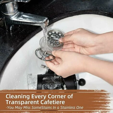 2 Cup French Press, French Press, Perfect For Coffee Lovers, Morning Coffee, Maximum Flavor Coffee Maker With Stainless Steel Filter, 12oz/350ML - Image 5