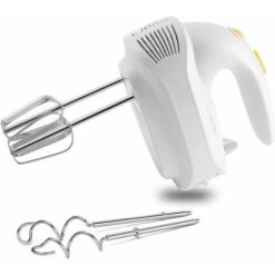Electric Hand Mixer Powerful Hand Mixer Quiet Multipurpose 5 Speed Electric Kitchen Whisk，2 Whisks And 2 Stainless Steel Dough Hooks For Baking Cakes And Baking