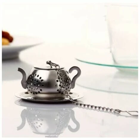 2Pcs Tea Infuser Teapot - Stainless Steel Infuser (Silver) - Image 4
