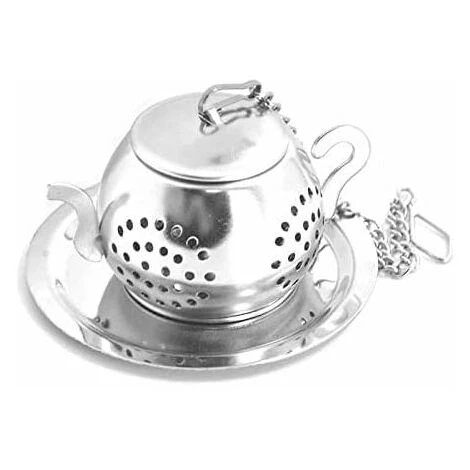 2Pcs Tea Infuser Teapot - Stainless Steel Infuser (Silver) - Image 5