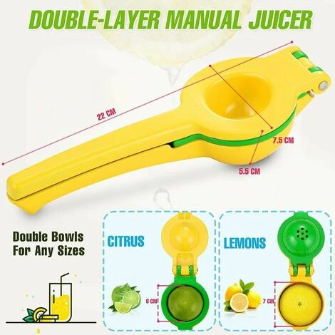 Manual Juicer, Heavy Duty, 2 In 1 Premium Metal Lemon Orange Lime Manual Juicer, Safe Juicer, Faster And Efficient, Sturdy Design, Easy To Clean. - Image 5