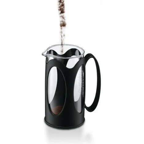 Coffee Maker, Borosilicate Glass - 3 Cups (0.35 L), Black - Image 2