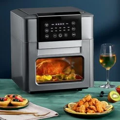 Livingandhome Black 12L Touchscreen Air Fryer Oven