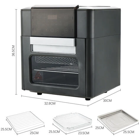 Livingandhome Black 12L Touchscreen Air Fryer Oven - Image 5