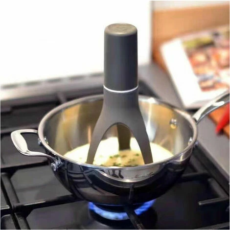 3 Speed Electric Automatic Whisk Pan Stirrer Mixer Sauces Soup Cream Blender Egg Beaters The Black - Image 2