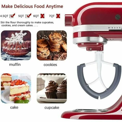 Kitchenaid Stand Mixer Attachments Flat Beater Flexible Edge Flat Beater For KitchenAid Artisan Stand Mixer For Mixing Creams And Flours (4.5-5 Quart) - Image 3