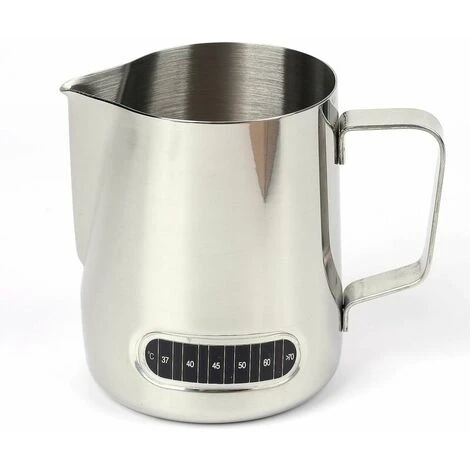 600ml Temperature Stick Pull Flower Cup Stainless Steel Pull Flower Cup Coffee Pot With Thermometer
