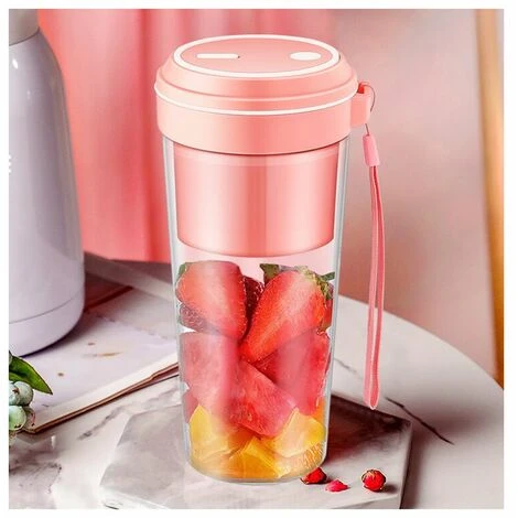 Fruit Juicing Cup Home Rechargeable Mini Petit Portable Juicer Rose - Image 3