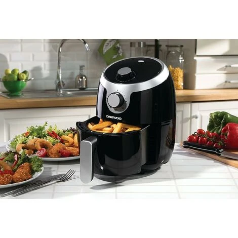 Daewoo 2L Single Pot Air Fryer Compact Black 80 To 200°C SDA1599GE - Image 4