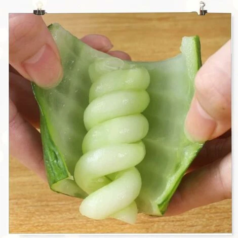 Vegetable Spiral Cutter - 4 PCS Manual Fruit Spiralizer, Stainless Steel Spiral Carving Tool Screw Cutter For Potato, Carrot, Cucumber - Image 4