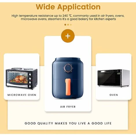 Silicone Air Fryer Basket Air Fryer Silicone Pot Reusable Silicone Basket 19.5cm Air Fryer Essential Accessory For Hot Air Fryer Microwave Frying Pan(Red) ZQYRLAR - Image 3