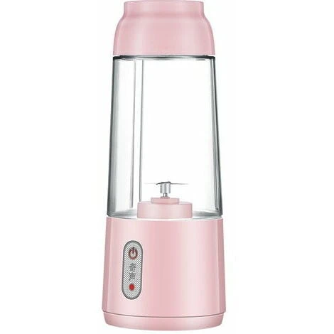 300ml USB Charging Cable, Cordless Blender, Portable Blender With Stainless Steel Blade (Pink)