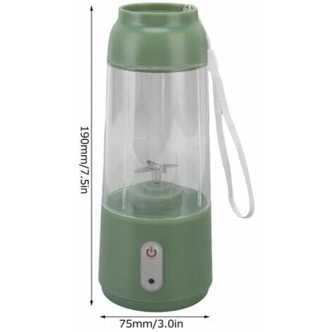 300ml USB Charging Cable, Cordless Blender, Portable Blender With Stainless Steel Blade (Pink) - Image 2